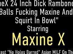 曲线美熟女Maxine X沉迷于激烈的假阳具游戏