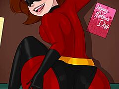 动漫熟女海伦·帕尔 (Helen Parr) 沉迷于母亲节的小狗式