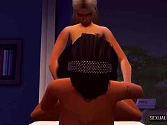 3D动画家庭性爱:继母在按摩时兴奋起来,想要阴道 - 女同性恋们